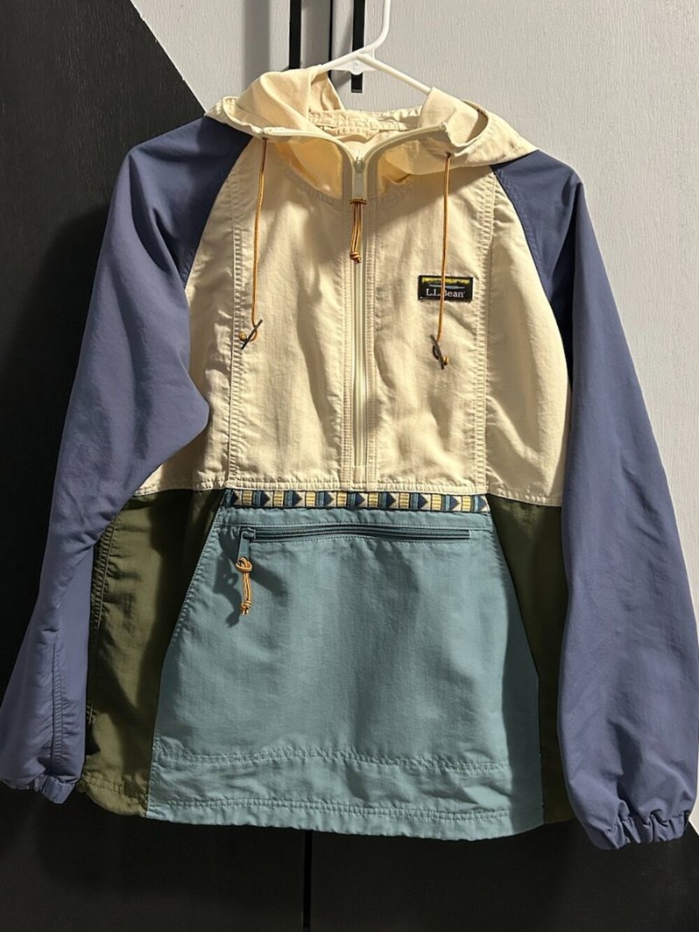L.L. Bean Mountain Classic Anorak 1/2 Zip Hooded Pullover Windbreaker Women's S
